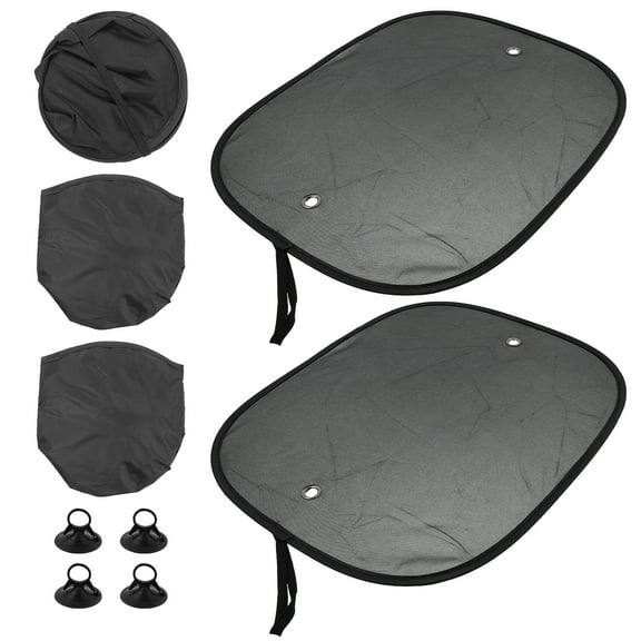 FONDOTIN Car Window Sun Shade 1 Pair Polyester Thickened UV Heat Blocker Accessories