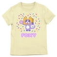 thumbnail image 4 of Lanky Box Confetti Clouds & Character Art Girl's 4-Pack Crew Neck Short Sleeve T-shirt Set-4T, 4 of 7