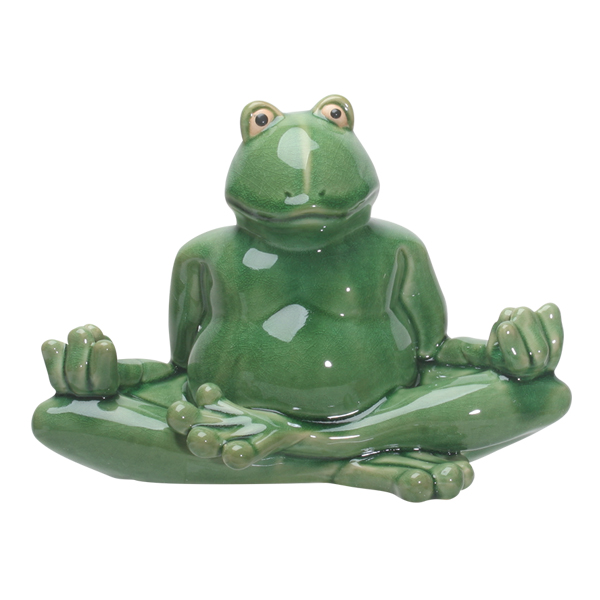 Pacific Giftware Statuetta In Resina Maiale Volante In Posizione Yoga, Dipinta A Mano, 21,6 X 8,9 X 16,5 Cm