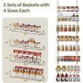 thumbnail image 5 of chalian - Adjustable Cabinet Door Organizer, 8-Tier Hanging Spice Rack Organizer, Metal Over the Door Pantry Organizer, Pantry Organizers and Storage Shelves for Kitchen Bathroom Laundry Room, White, 5 of 18