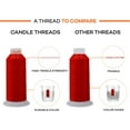 thumbnail image 2 of Candle Threads 3-Pack Red Polyester Machine Embroidery Thread, 5000M, 2 of 4