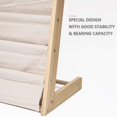 thumbnail image 3 of Olizee 4 Tier Kids Bookshelf, Wood and Canvas Sling Children Bookshelf Furniture for Kids – Beige, Gift for Ages 3+, 3 of 5
