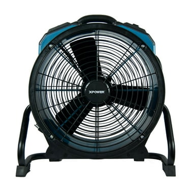 XPOWER X-47ATR Professional 1/3 HP 3600 CFM 360 Degree Rotation Axial Fan, Blue