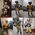 thumbnail image 3 of Kids Wolverine Costume Boy Superhero Jumpsuit Kids Halloween Cosplay Mask/wolf Claw Props Fantasy-G 2Pcs Set M(120-130CM), 3 of 5