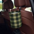 thumbnail image 5 of Round Car Trash Can 7×5.9in Waterproof, Durable, Not Easy To Fade, Easy To Install And Disassemble To Prevent Interior Pollution Springgreen Buffalo Plaid Check Tartan Scotland_41650_4, 5 of 7