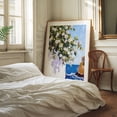 thumbnail image 3 of Where The Blossoms Meet The Sea - Greece Painting Floral Flowers Seascape Mediterranean Botanical Watercolor Coastal Unframed Wall Art Print 8 x 10 inches, 3 of 13