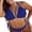 Blue, variant on Women Plus Size Bikini Set Two Piece Triangle Swimsuits Halter String Tie Back with Side Tie Bottoms Bathing Suit Tie Swimwear(Black,XL)