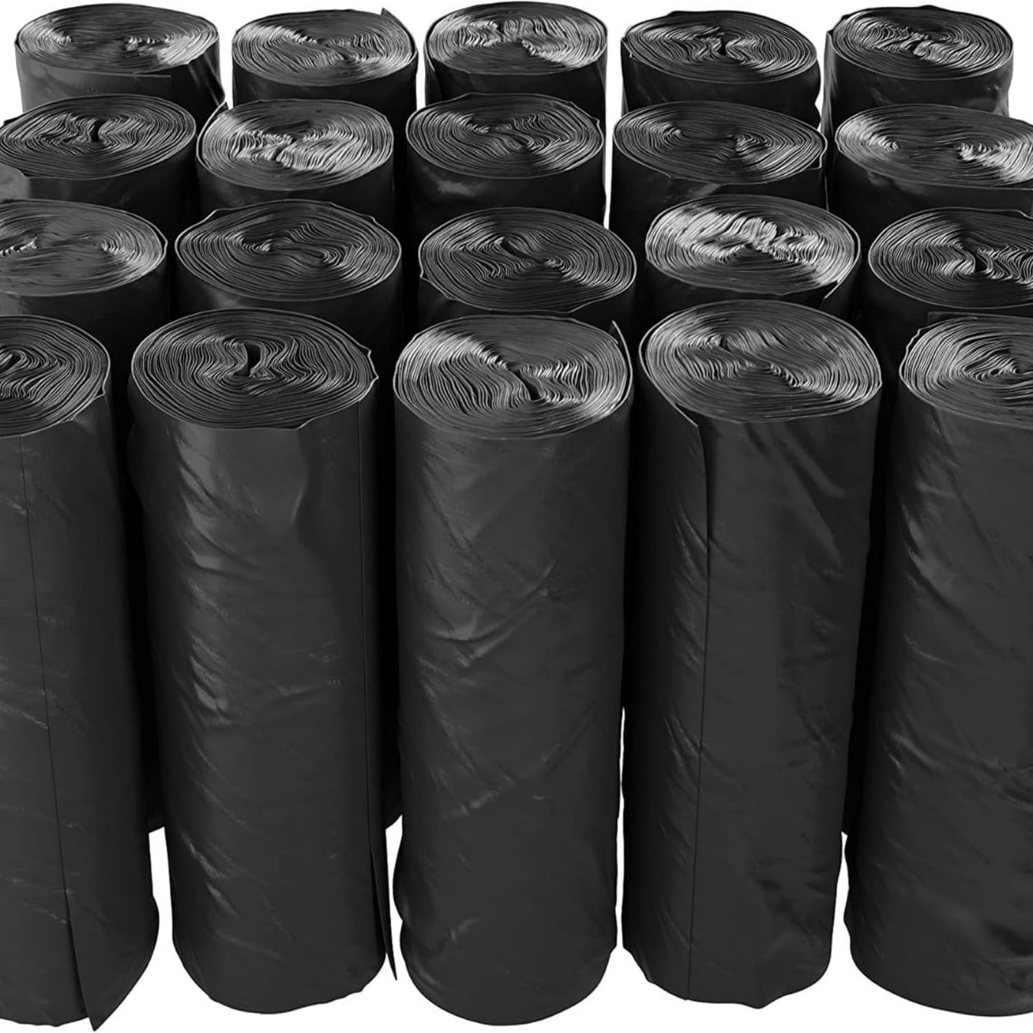 13 Gallon Trash Bags | 500 Count Bulk | Black | Eco-Friendly | Made from Recycled Material