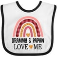 thumbnail image 3 of Inktastic Grammy and Papaw Love Me Girls Granddaughter Girls Baby Bib, 3 of 4