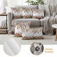 thumbnail image 6 of Fall Outdoor Waterproof Pillow Covers, Thanksgiving Pumpkins Weeping Maple Leaf Decorative Square Throw Pillowcase Sofa Cushion Sham for Patio/Couch/Chair, 24"x24" 2 Pack, 6 of 8