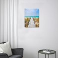 thumbnail image 3 of Coastal Beach Path Canvas Wall Art Tranquil Sea View, Vibrant Blue Ocean, Ideal for Bathroom, Bedroom, Office Décor, Inspiring Seascape Prints, 12x16, 3 of 7