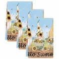 thumbnail image 2 of Gnomes Sunflower Kitchen Towels Set of 3, Elegant Pastoral Summer Botanical Wooden Absorbent Dish Towels for Kitchen, Microfiber Hand Towel, Quick Drying Tea Towel for Cleaning Decorative Dishcloths, 2 of 7