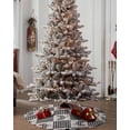 thumbnail image 4 of Farm Rooster Christmas Tree Skirt 48 Inches Large Christmas Skirt Tree, Black and White Plaid Farmhouse Tree Skirt Christmas Decorations for Fireplace Party Holidays Indoor Outdoor, 4 of 7