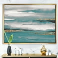 thumbnail image 2 of Designart - Glam Teal Watercolor II - Modern & Contemporary Framed Canvas, 2 of 3