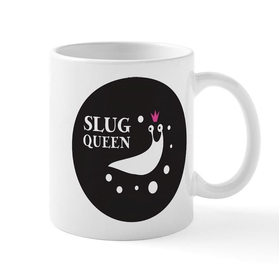 CafePress - Slug Queen Logo Mug - 11 oz Ceramic Mug - Novelty Coffee Tea Cup