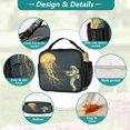 thumbnail image 3 of WOBOGO Jellyfish and Astronaut Tote Lunch Bag High Quality Insulated Aluminium Film For Cold with Adjustable Shoulder Strap 11.2×9.8×3.5in, 3 of 7