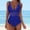 B57 Blue women swimsuit clearance under $5, variant on Women Swimsuit under $5! Xqxayjr Women's Tummy Control Swimsuits Mesh One Piece Bathing Suits Slimming V Neck Push Up High Waisted Swimwear Trajes De Para Mujer