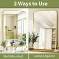 thumbnail image 3 of Lumora Bathroom Mirror, 38"x 26.2" Inch Metal Framed Rectangle Mirror, Wall Mounted Vanity Mirror Gold, 3 of 5