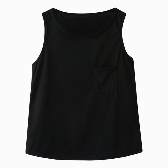 WUANDIXFA Girls Dance Tank Top Racerback Crop Tank Top Sleeveless Dance Outfit for Ballet Gymnastics Athletic Wear,Black,13-14 Years