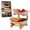 2 Tier Beige, variant on Tier Countertop Organizer, Fruit Bowl with Bamboo Wood Stand for Kitchen Counter, Snack Dessert Cake Tray Plate Rack for Party Wedding, Basket for Vegetable Storage, Salad Buffet Server