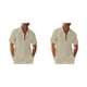 thumbnail image 2 of Camisa con Botones Casual Sonducket para Hombre Caqui XXXL 2piezas, 2 of 6