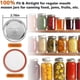 thumbnail image 2 of 100Pcs 70mm Regular Mouth Canning Lids for Ball,Jars Split -Type Metal Jar Lids for Canning,for Regular Mouth Jars, 2 of 5