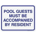 thumbnail image 1 of Pool Guests Must Be Accompanied By Resident Sign, Pool Sign,, 1 of 1