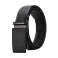 thumbnail image 3 of yuksok Men Belt Automatic Buckle Belt Ratchet Belt for Shirt Jeans Anniversary Gift Black 115cm, 3 of 9