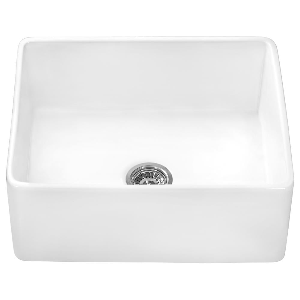 Ruvati 23-inch Fireclay Farmhouse Kitchen Laundry Utility Sink Single Bowl