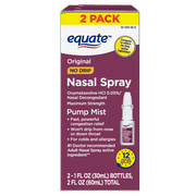 Equate Oxymetazoline HCl No Drip Nasal Spray, Pump Mist, 12 Hour Relief , 1 fl oz, 2 Pack