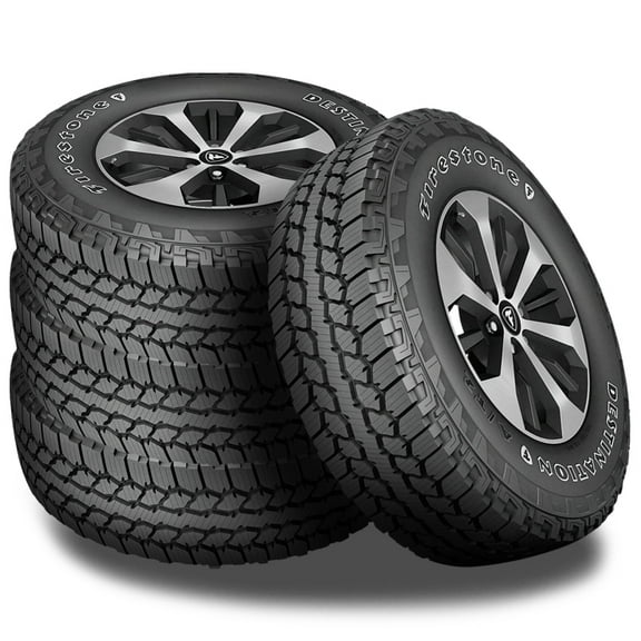 4 Firestone Destination AT/2 OWL 265/65R18 112S All Terrain 3PMSF 55K Mileage FS014689 / 265/65/18 / 2656518