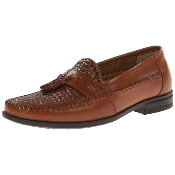 Nunn Bush Men's Strafford Woven Slip-On Loafer, Cognac, 10 M US