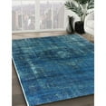 thumbnail image 3 of Ahgly Company Machine Washable Indoor Rectangle Industrial Modern Blue Ivy Blue Area Rugs, 2' x 4', 3 of 7