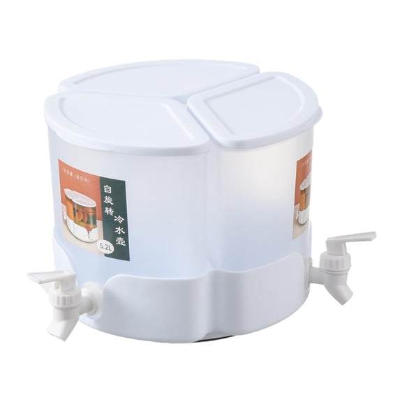 deevoka Beverage Dispenser 3 Grids Drink Dispenser 5.2L for Camping Kitchen Beverage