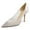 White, variant on XYD Women Elegant Rhinestones Pointed Toe Pumps Crystals Mesh Slip On Slim High Heel Evening Bridal Shoes Size 7 White