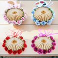 thumbnail image 2 of New Handmade Mori Simulation Fabric Flower Wreath Adjustable Bohemian Wreath Hair Bands, 2 of 4