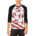 thumbnail image 1 of World Cup Canada Soccer Ball Mens Raglan T Shirt White-Black SM, 1 of 2