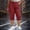 *Red, variant on Binmer Women's Plus Size Solid Color Elastic Waist Cargo Capri Pants with Pockets ,Casual Summer Cropped Trousers Army Green,Women's Plus L
