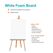 Pen+Gear White Foam Board, 20 x 30