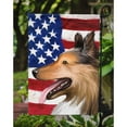 thumbnail image 3 of Collie Smooth Dog American Flag Garden Flag, 3 of 3