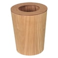 thumbnail image 2 of Bote de Basura Redondo BLESIY Cesto de Basura para Cocina Y Oficina Madera 2 hueco, 2 of 8