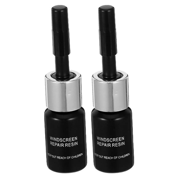 2Pcs Windshield Repair Kit Automotive Glass Repair Fluid For Car Maintenance Crack Fix Resin Black 6.80X1.50X1.50Cm