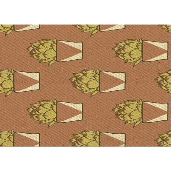 Ahgly Company Machine Washable Indoor Rectangle Transitional Mahogany Brown Area Rugs, 5' x 8'