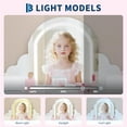 thumbnail image 4 of EDTara Lighted Vanity Set for Kids, Girls Dressing Table and Stool with LED Mirror, Drawer & Storage Shelves for Ages 3-9, 4 of 7