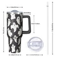 thumbnail image 2 of Dark Halloween White Ghosts Tumbler with Handle and Lid,40oz Double Wall Vacuum Insulated Tumbler,Cups Gift for Women and Men, 2 of 7