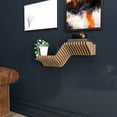 thumbnail image 6 of Batamex Parametric 20" Floating Shelf Modern Geometric Wooden 3D Wavy Wall Piece, 6 of 6