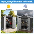 thumbnail image 7 of Seizeen Outdoor Storage Shed, 6' x 4'  Metal Storage Shed with Base , Seizeen Tools Storage Shed, Galvanized Steel Garden Shed with Lockable Doors for Backyard, Patio, Lawn, 7 of 7