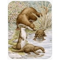 thumbnail image 1 of Carolines Treasures ASA2075LCB Otter Family Glass Cutting Board- Large, 1 of 1
