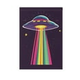 thumbnail image 6 of Yayeee Garden Flag 12" x 18" Double Sided Outdoor Yard Lawn Holiday Decorations, Colorful UFO, 6 of 6