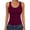Wine Red, variant on Womens Ribbed Tank Top Sleeveless Scoop Neck Fitted Camisole Stretch Casual Basic Summer Shirt Layering Tank